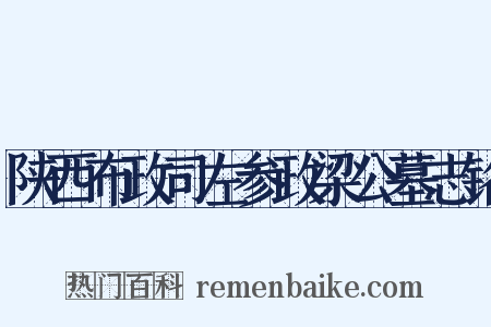 陕西布政司左参政梁公墓志铭是什么意思的图片